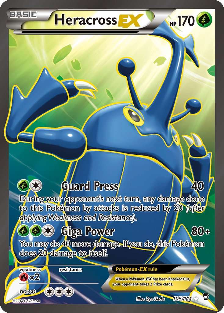 Heracross EX (Full Art) - Furious Fists Ultra Rare 105/111 - Premier Trading Cards