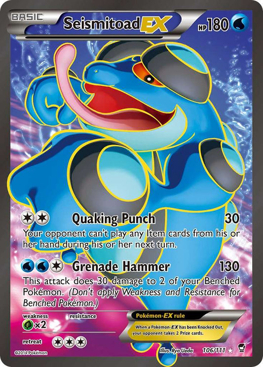 Pokémon - Seismitoad EX Full Art 106/111 - Furious Fists - Premier Trading Cards
