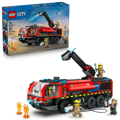 LEGO City Airport Fire Truck Kids Building Toy - Pretend Play Emergency Vehicle for Boys & Girls, Ages 7+ - Fire Engine Toy W/ 4 Firefighter Minifigures - Gift Idea for Birthdays - 60499 🍁 All In One Marketplace Canada - PTC Collectibles