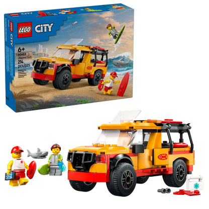 LEGO City Lifeguard Beach Rescue Truck Toy - Building Toy for Kids, Boys and Girls, Ages 6+ - Includes 2 Minifigures, Shark Toy - Gift for Beach-Loving Kids - 60453 🍁 All In One Marketplace Canada - PTC Collectibles