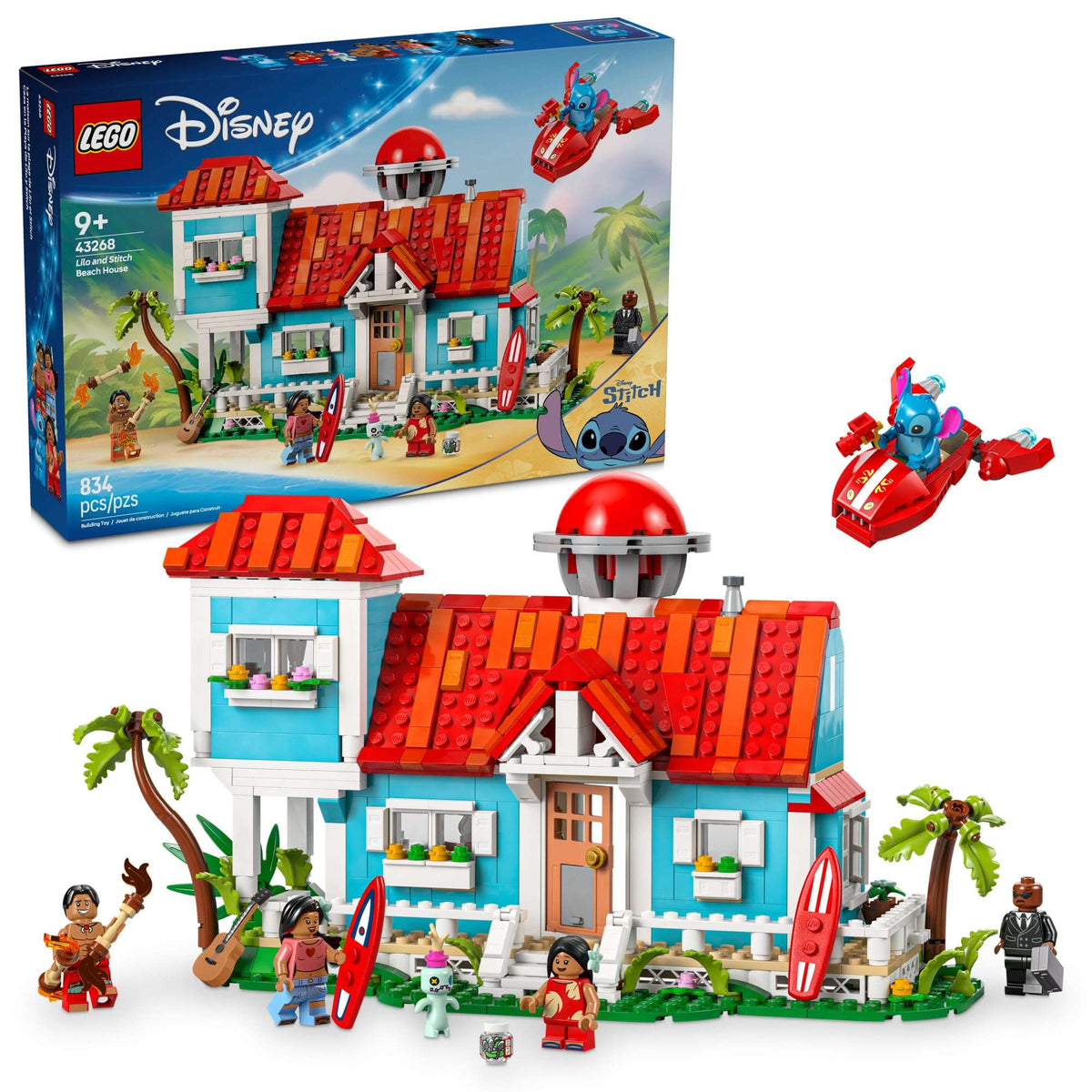 LEGO Disney Lilo and Stitch Beach House Toy - Building Playset for Kids, Girls and Boys, Ages 9+ - Includes 5 Minifigures - Disney Gift Idea for Fans of Lilo & Stitch Movie - 43268 🍁 All In One Marketplace Canada - PTC Collectibles