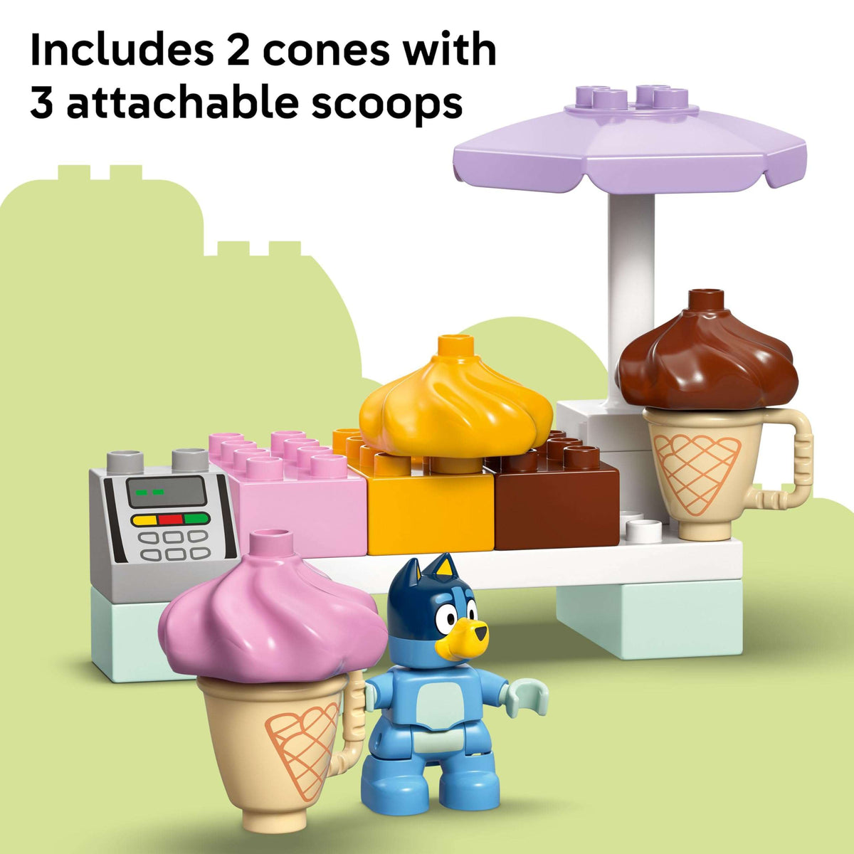 LEGO DUPLO Bluey Ice Cream Trip with Bluey - Toddler Toy for Kids, Boys, and Girls Ages 2+ - Includes Figure and Ice Cream Stand - Sensory Toy for Pretend Play - Preschool Gift Idea - 10458 🍁 All In One Marketplace Canada - PTC Collectibles