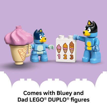 LEGO DUPLO Bluey Ice Cream Trip with Bluey - Toddler Toy for Kids, Boys, and Girls Ages 2+ - Includes Figure and Ice Cream Stand - Sensory Toy for Pretend Play - Preschool Gift Idea - 10458 🍁 All In One Marketplace Canada - PTC Collectibles