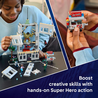 LEGO Marvel Spider-Man vs Hulk Epic Clash - Super Hero Building Toy for Boys & Girls, Ages 8+ - Includes 5 Minifigures & Hulk Figure - Spiderman Toy for Fans - Gift for Birthdays - 76350 🍁 All In One Marketplace Canada - PTC Collectibles