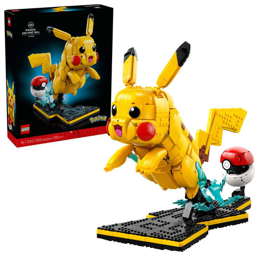 LEGO Pokémon Pikachu and Poké Ball - Collectible Building Sets for Adults, Ages 18+ - Pokémon Figure for Display - Desk, Shelf or Office Decor - Gift for Men & Women - 72152 🍁 All In One Marketplace Canada - PTC Collectibles