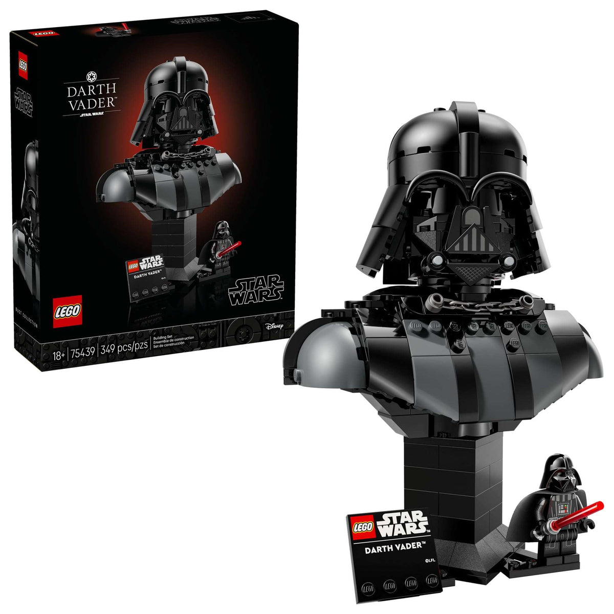 LEGO Star Wars Darth Vader Bust - Collectible Building Set for Adults, Ages 18+ - Star Wars Gift for Men & Women - with Darth Vader Minifigure - Bedroom or Shelf Decor - 75439 🍁 All In One Marketplace Canada - PTC Collectibles