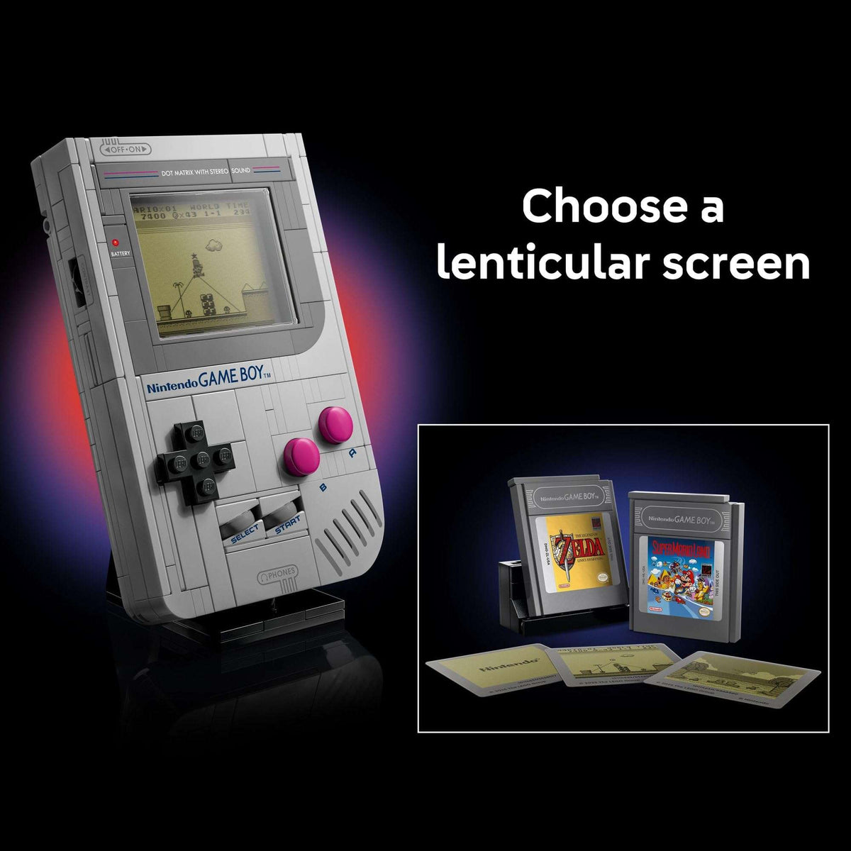 LEGO Super Mario Game Boy - Retro Building Sets for Adults, Ages 18+ - Gifts for Birthdays - Collectible Model with Game Paks and Display Stand - 72046 🍁 All In One Marketplace Canada - PTC Collectibles