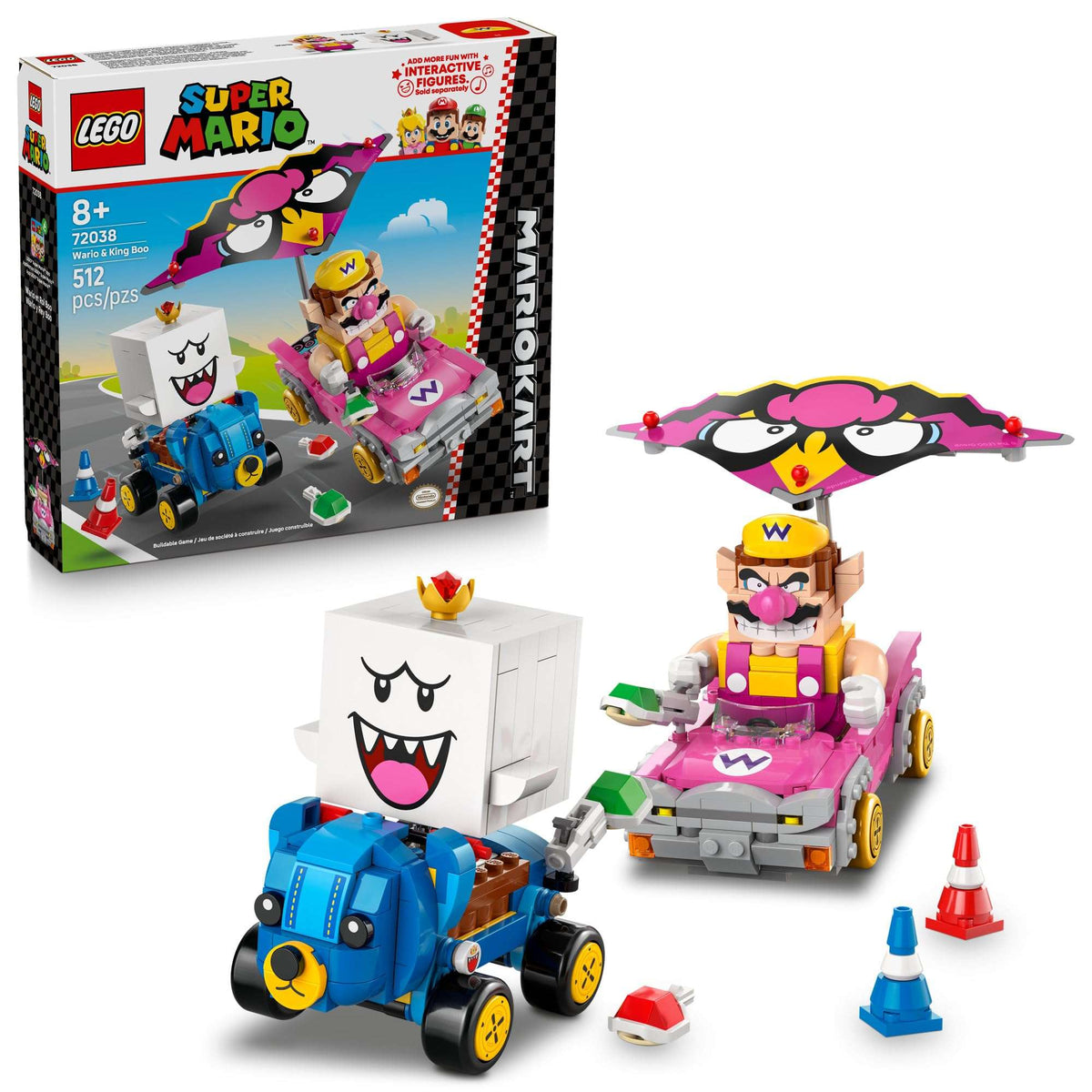 LEGO Super Mario: Mario Kart – Wario & King Boo Building Toy for Kids - Buildable Car Toys W/Drifting Action for Boys & Girls, Ages 8+ - Pretend Play Gift Idea for Birthdays & Any Gaming Fans - 72038 🍁 All In One Marketplace Canada - PTC Collectibles