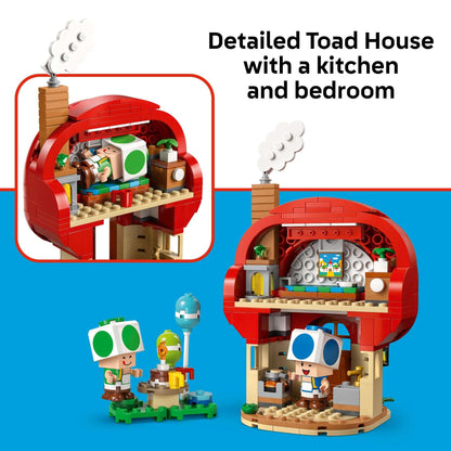 LEGO Super Mario Party at Toad’s House Building Toy - Pretend Play Set for Boys & Girls, Ages 7+ - Kids Building Blocks with Digital Action & 2 Toad Toy Figures - Gift Idea for Birthdays - 72041 🍁 All In One Marketplace Canada - PTC Collectibles
