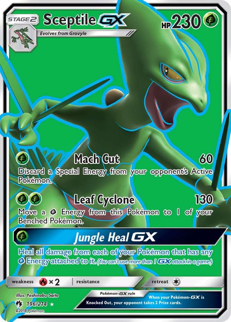 Pokémon - Sceptile GX (196/214) [Lost Thunder] - Premier Trading Cards