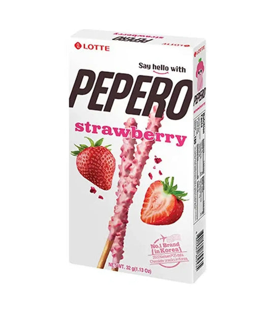 Lotte - Pepero Strawberry Stick Biscuit 32g - PTC Collectibles