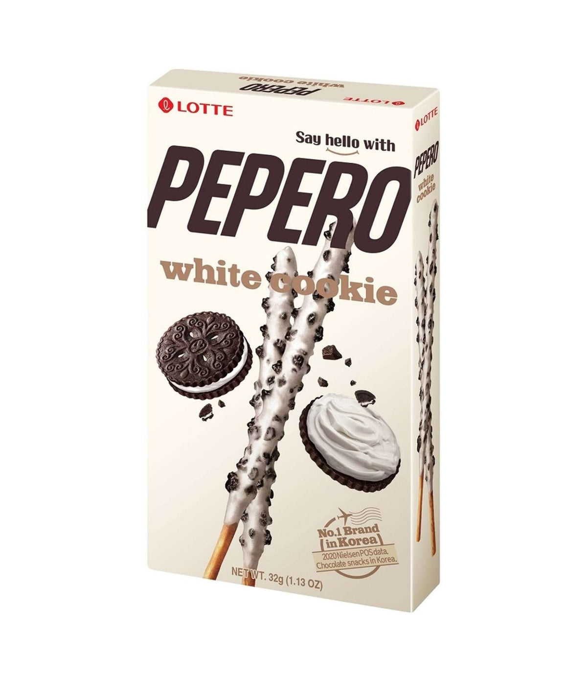 Lotte - Pepero White Cookie Stick Biscuit with White Chocolate 32g - PTC Collectibles