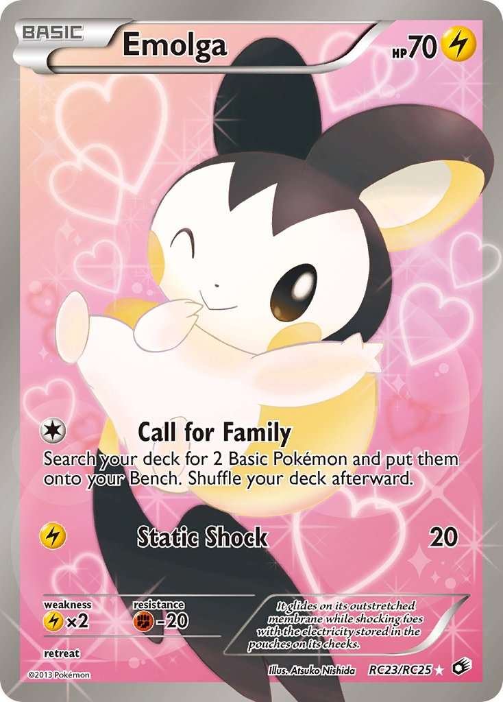 Emolga (RC23/RC25) - Black & White: Legendary Treasures, Near Mint Holofoil - Premier Trading Cards