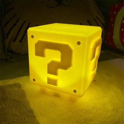 Mario "?" Cube Bedroom Bedside Lamp Home - Premier Trading Cards