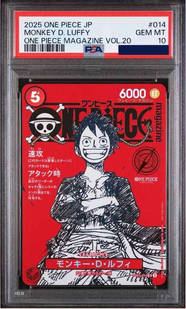 One Piece Monkey D. Luffy 2025 Magazine Vol 20 Promo Japanese ST21-014 SR PSA 10 - PTC Collectibles