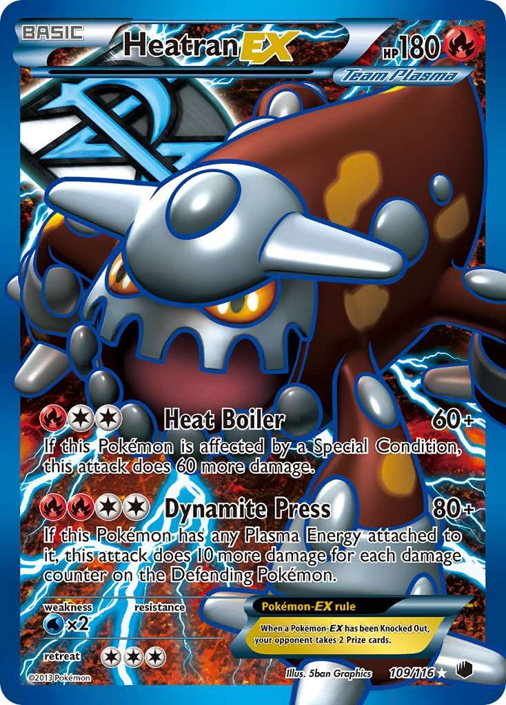 Heatran EX (Team Plasma) (Full Art) (109/116) - Plasma Freeze Holofoil - Premier Trading Cards
