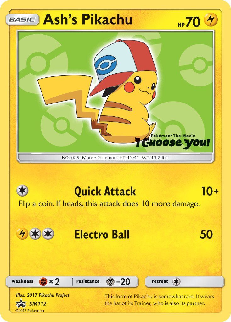 Pokémon - Ash's Pikachu Promo (SM112) - PTC Collectibles