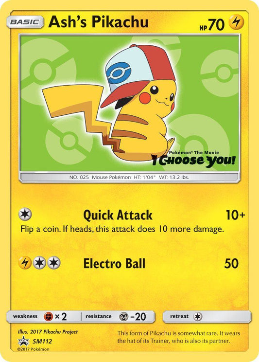 Pokémon - Ash's Pikachu Promo (SM112) - PTC Collectibles