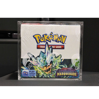 Pokemon Booster Box w/ Sliding Lid Anti-UV - EVORETRO Acrylic Protector 4.0MM - PTC Collectibles