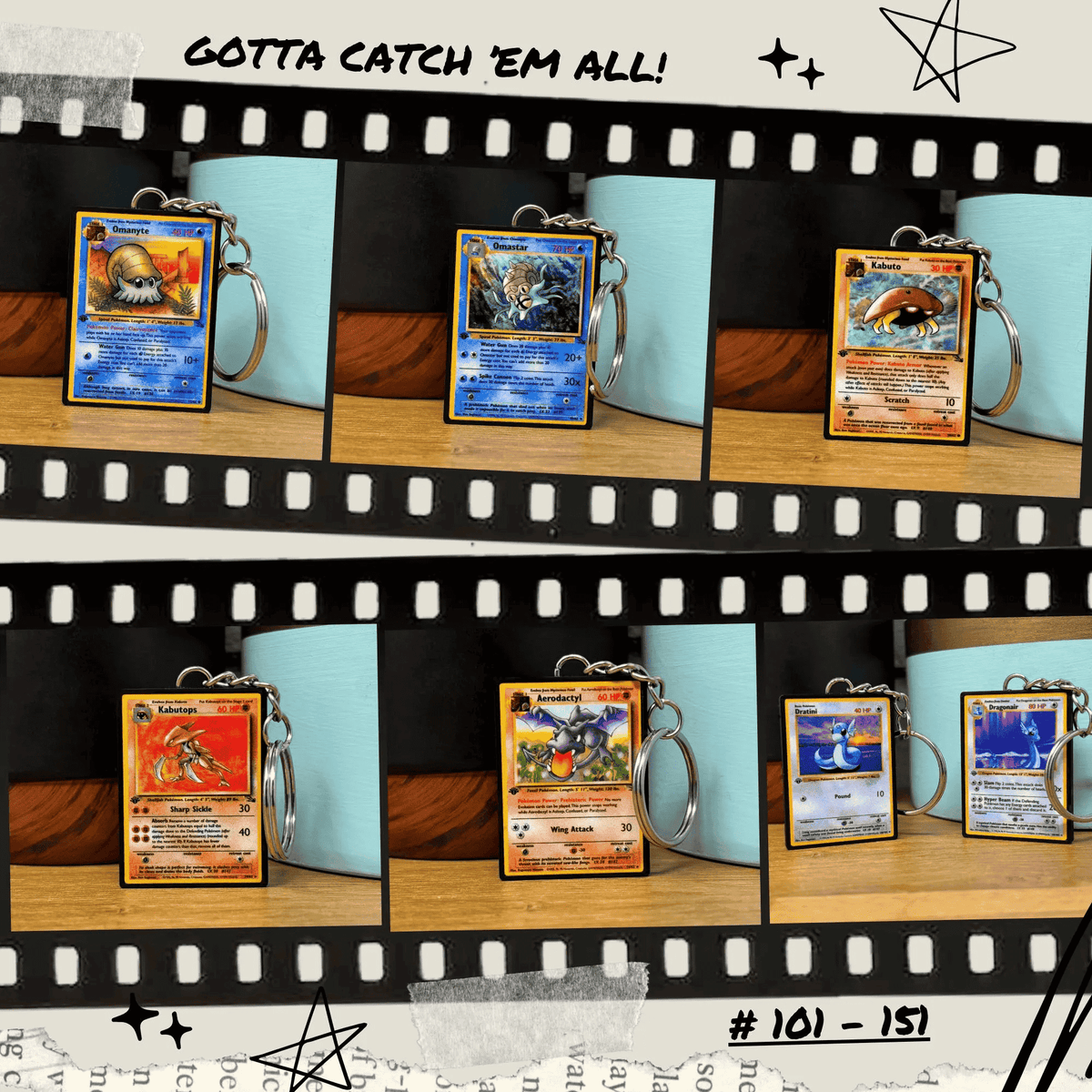 Pokemon Card Keychains (101-151)