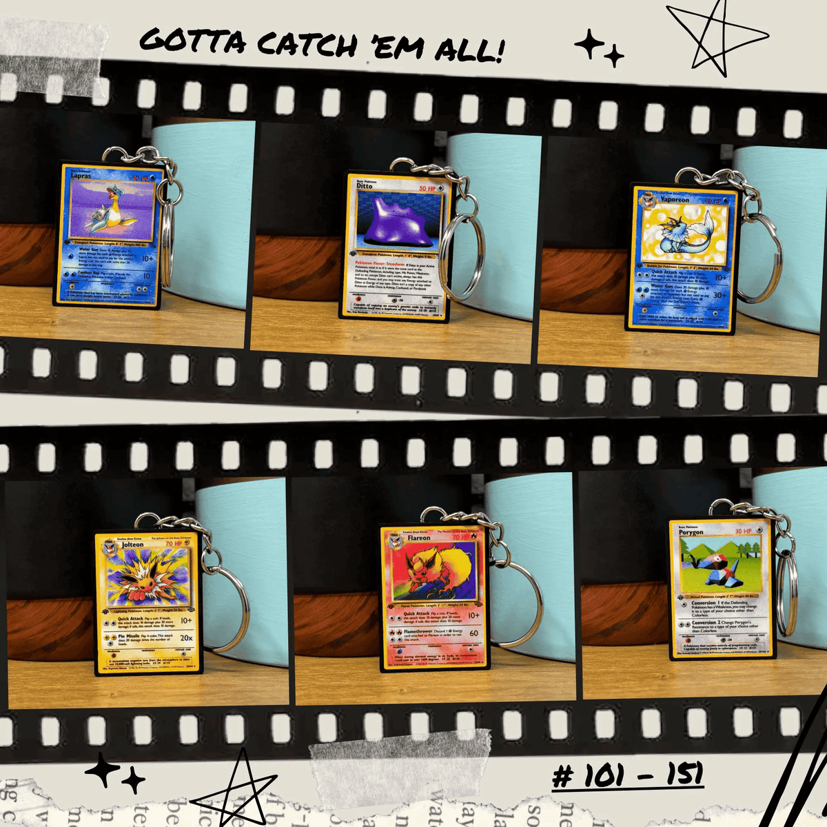 Pokemon Card Keychains (101-151)