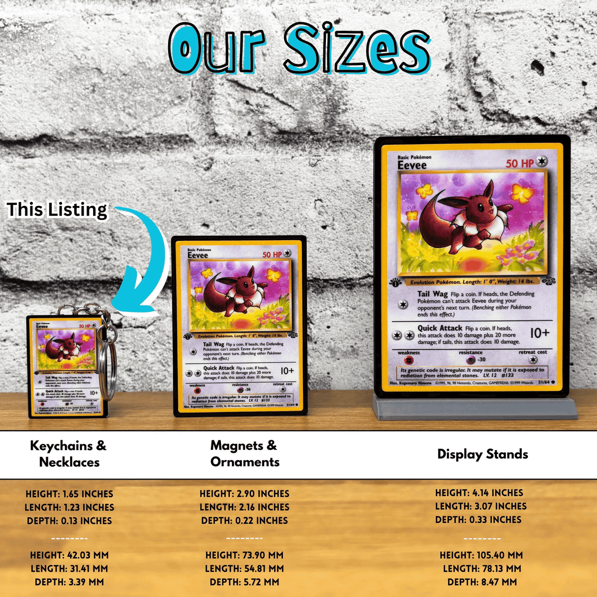 Pokemon Card Keychains (101-151)