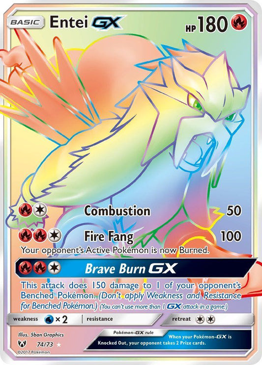 Pokémon - Entei GX Full Art (74/73) - PTC Collectibles