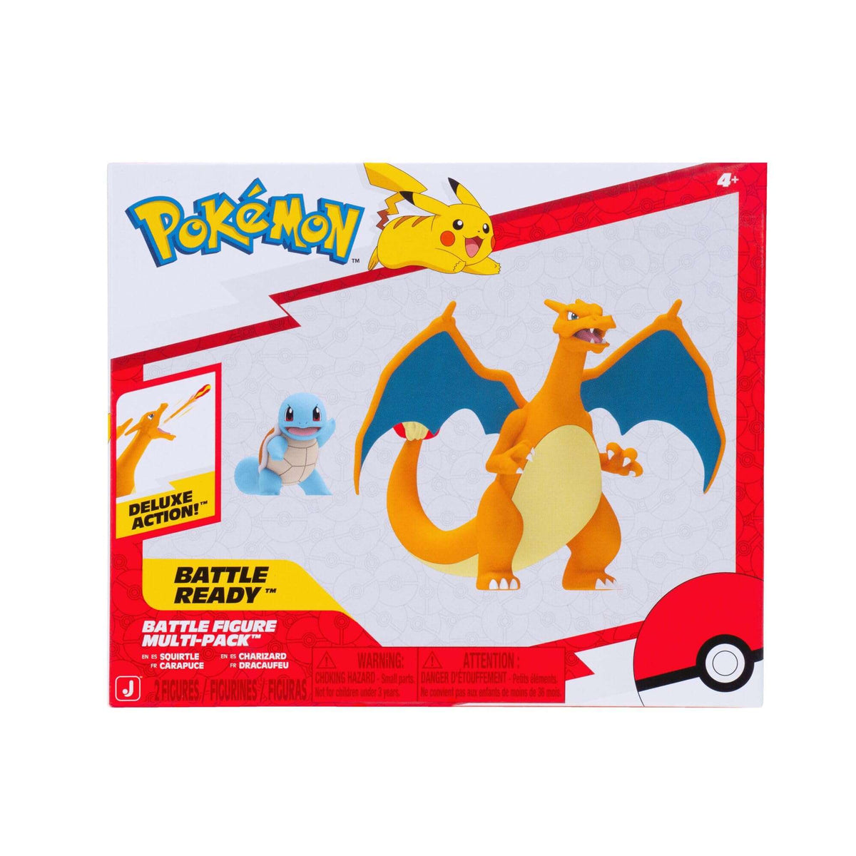 Pokemon Fire and Water Battle Pack - Includes 4.5 Inch Flame Action Charizard and 2" Squirtle Action Figures 🍁 All In One Marketplace Canada - PTC Collectibles