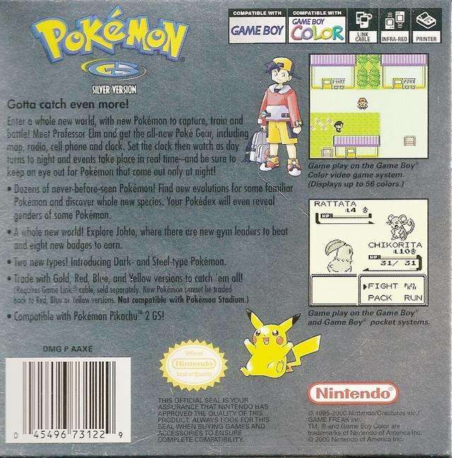 Pokemon Silver Version ( Authentique avec nouvelle batterie ) - PTC Collectibles