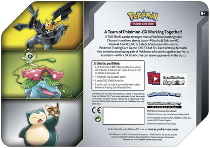 Pokémon TCG - Sun & Moon - Tag Team Tin (Pikachu & Zekrom GX) - PTC Collectibles