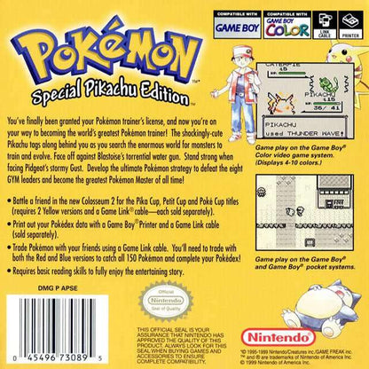Pokemon Yellow Version - Special Pikachu Edition ( Authentique avec nouvelle batterie ) - PTC Collectibles