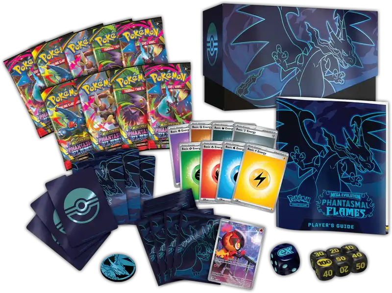 Pokémon TCG: ME02 Phantasmal Flames Elite Trainer Box - Premier Trading Cards