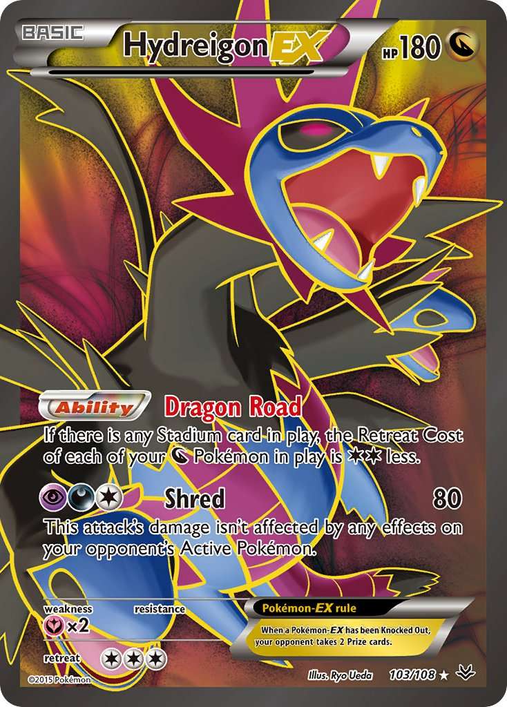 Hydreigon EX (Full Art) (103/108) - XY Roaring Skies Holofoil - Premier Trading Cards