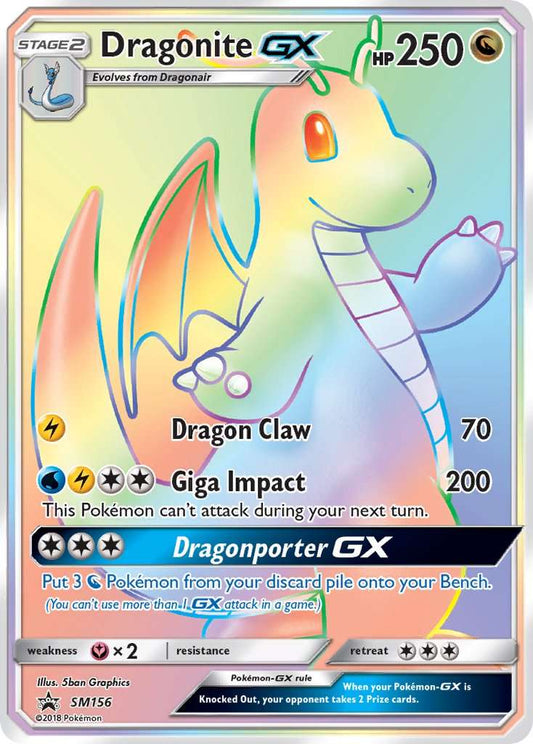 Pokémon - Dragonite GX Rainbow Rare Full Art (SM156)