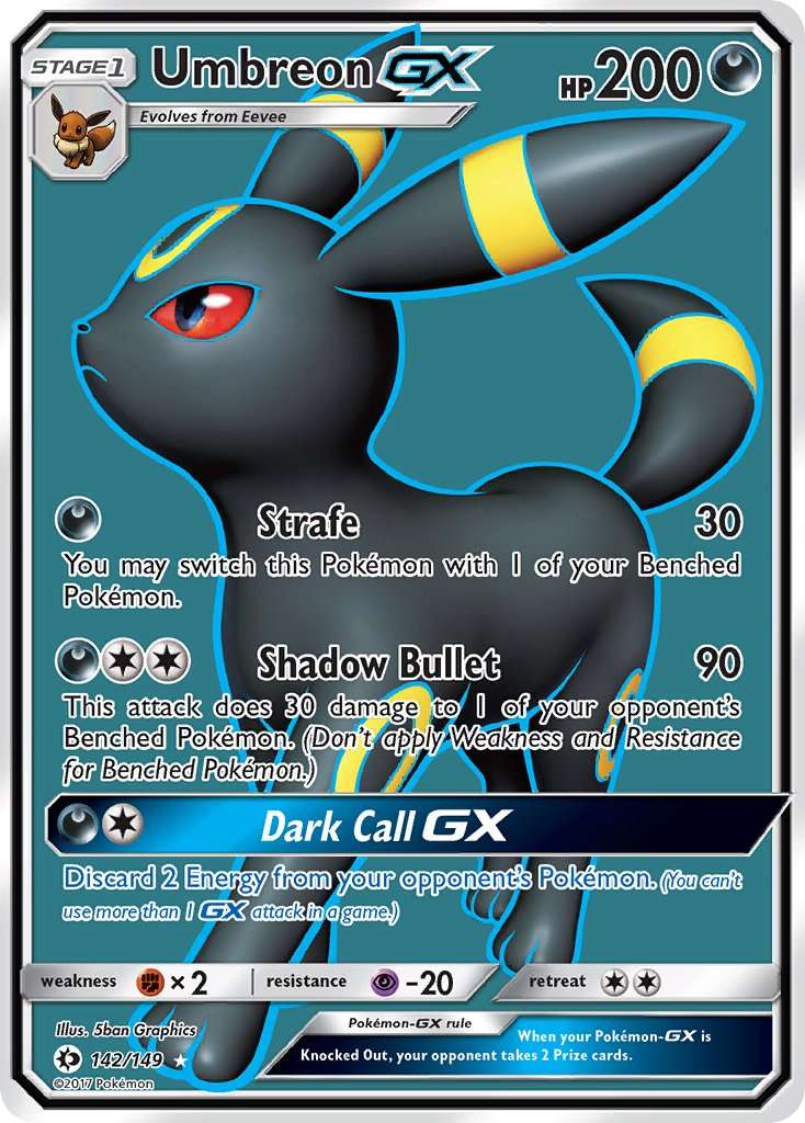 Noctali GX - 142/149 - Ultra Rare Full Art
