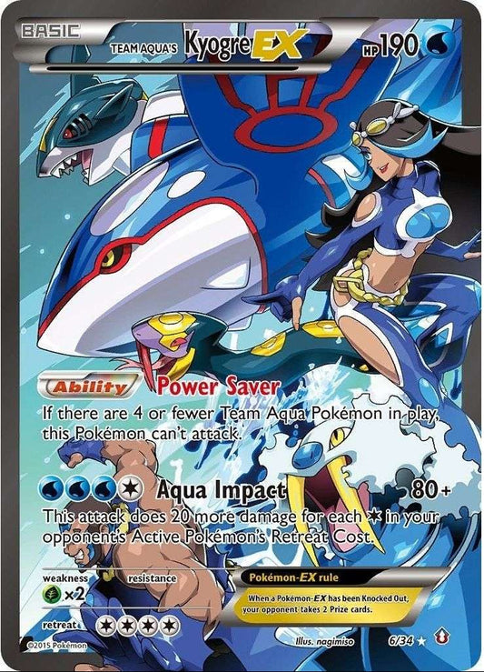 Team Aqua's Kyogre EX (6/34) (DCR) - PTC Collectibles