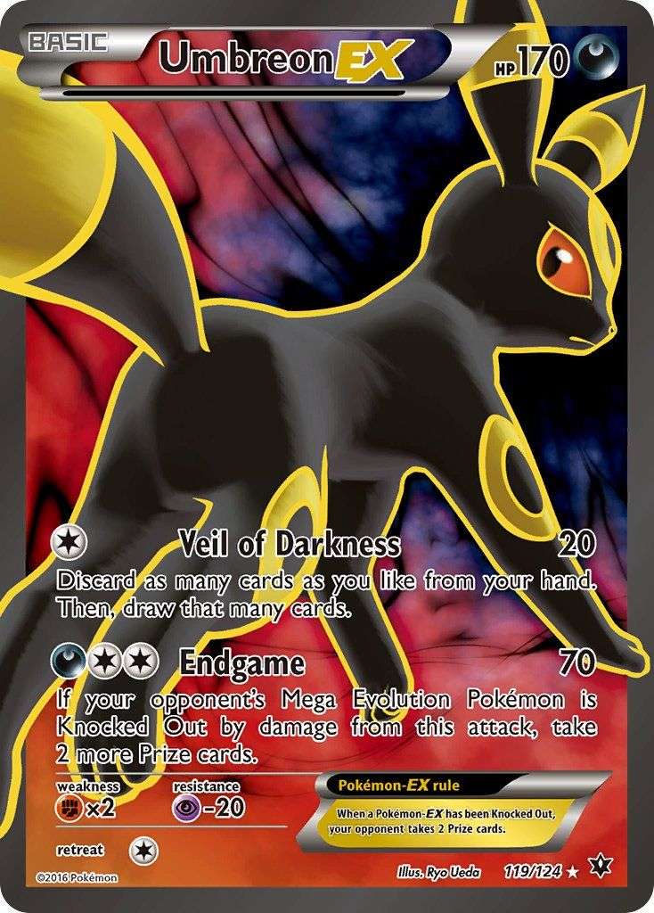 Umbreon EX - 119/124 - Full Art Ultra Rare - PTC Collectibles