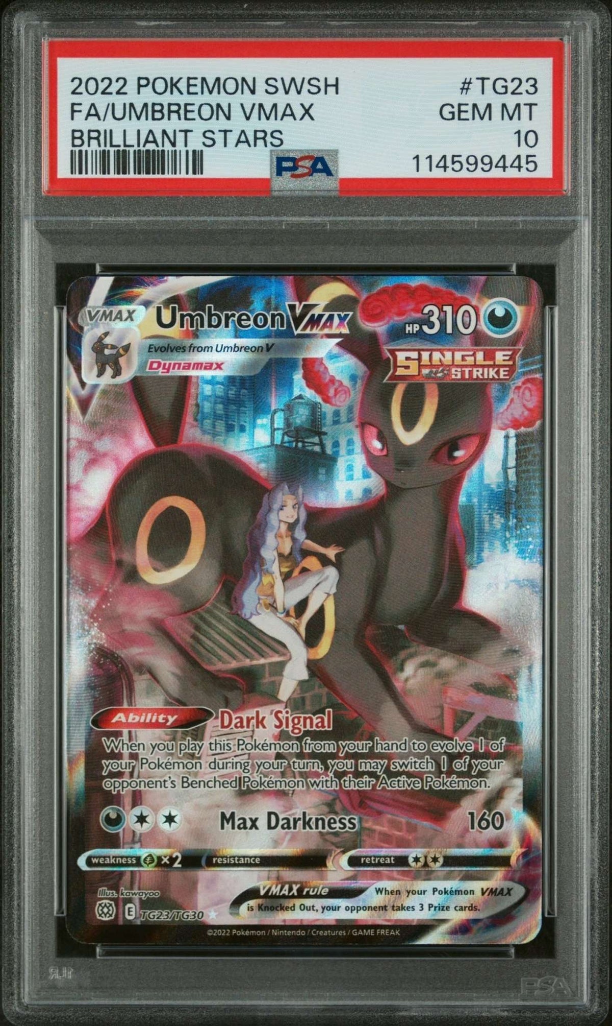 Umbreon VMAX - TG23/TG30 - Brilliant Stars - Brilliant Stars - PSA 10 - PTC Collectibles
