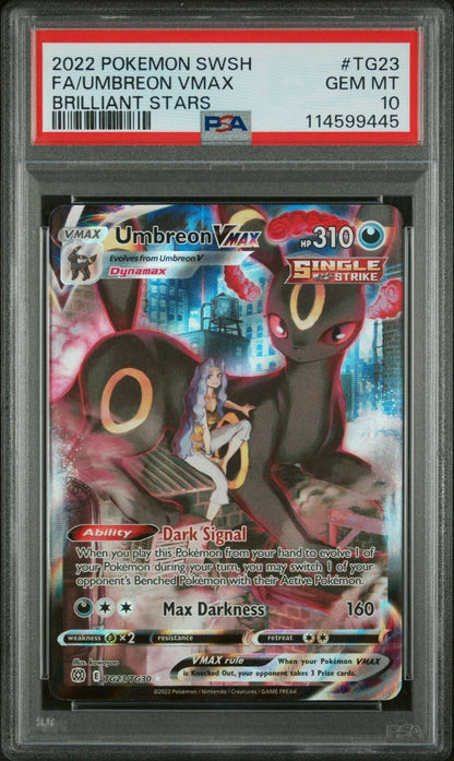 Umbreon VMAX - TG23/TG30 - Brilliant Stars - Brilliant Stars - PSA 10 - PTC Collectibles