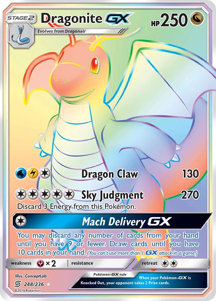 Dragonite GX (248/236) - Sun & Moon: Unified Minds - Near Mint Holofoil