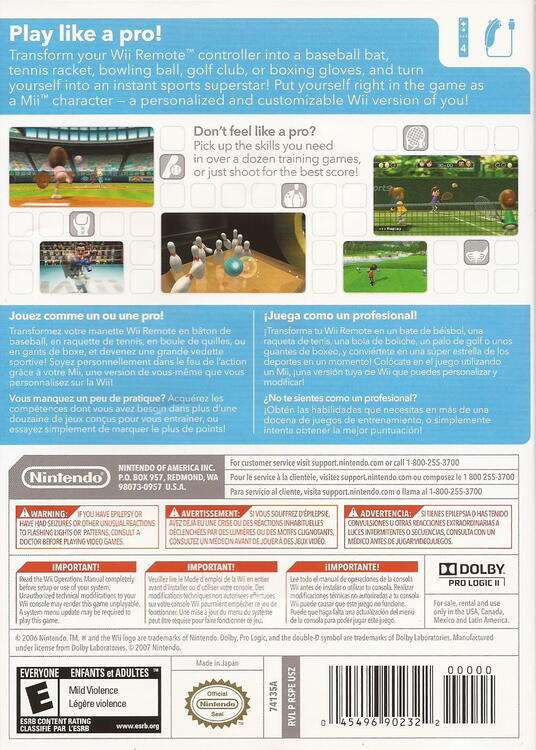 Wii Sports [Nintendo Selects] - PTC Collectibles