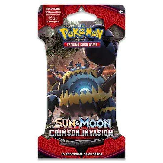 Pokémon Sun & Moon Crimson Invasion booster pack collectible trading card game