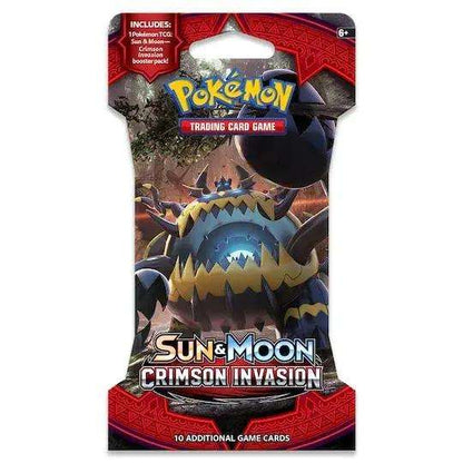 Pokémon Sun & Moon Crimson Invasion booster pack collectible trading card game