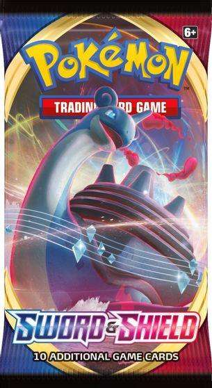 Pokémon Sword & Shield trading card pack featuring Lapras from PTC Collectibles