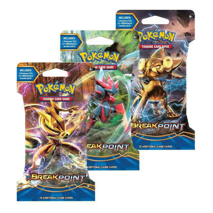 Pokémon Breakpoint booster packs featuring trading card game artwork from PTC Collectibles