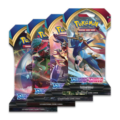 Pokémon Sword & Shield trading card game booster packs, assorted designs, PTC Collectibles