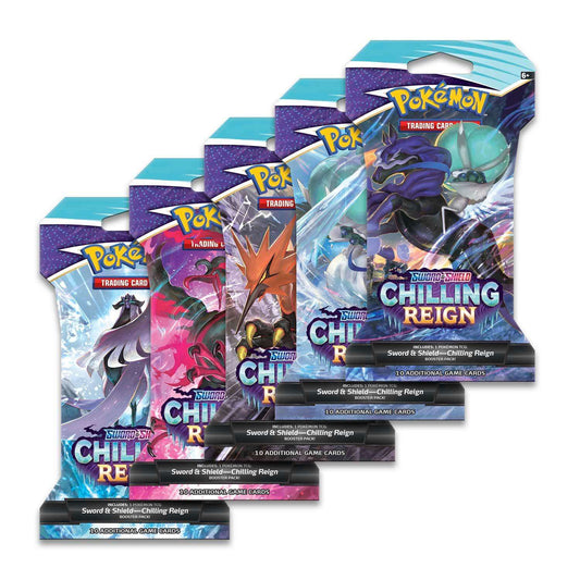 Pokémon Sword & Shield Chilling Reign booster packs collectible trading cards