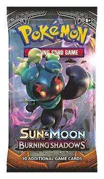 Pokémon Sun & Moon Burning Shadows booster pack with Marshadow artwork, PTC Collectibles