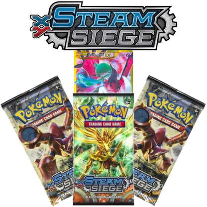 Pokémon Steam Siege booster packs and cards from PTC Collectibles online hobby shop.